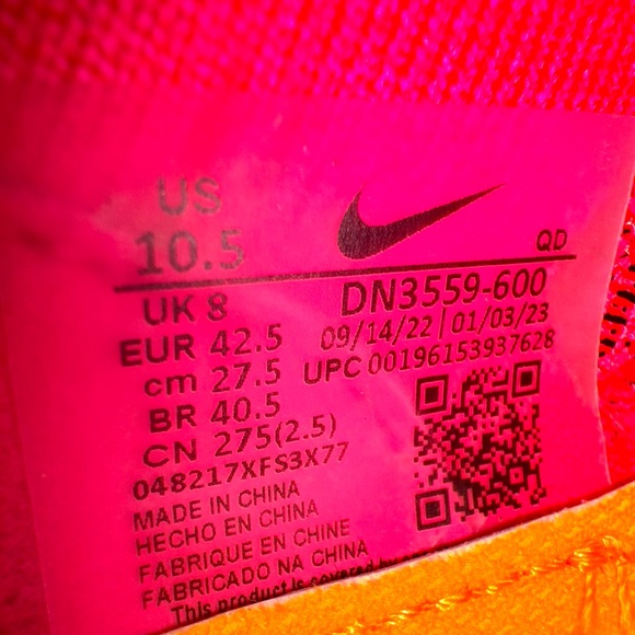 Nike Air Zoom Alphafly NEXT% 2 Hyper Pink Womens  Size 10.5 EUC DN3559-600 - Picture 8 of 9